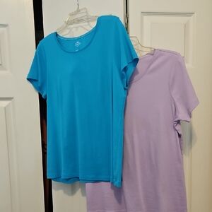Blue and Purple Short Sleeve T-Shirts